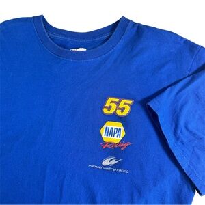 Chase Authentics Napa Racing Mark Waltrip NASCAR Blue Large Graphic T-Shirt #55